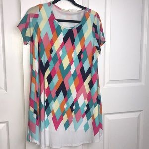 Boutique Peach Love Sz Med shift dress w/ pockets